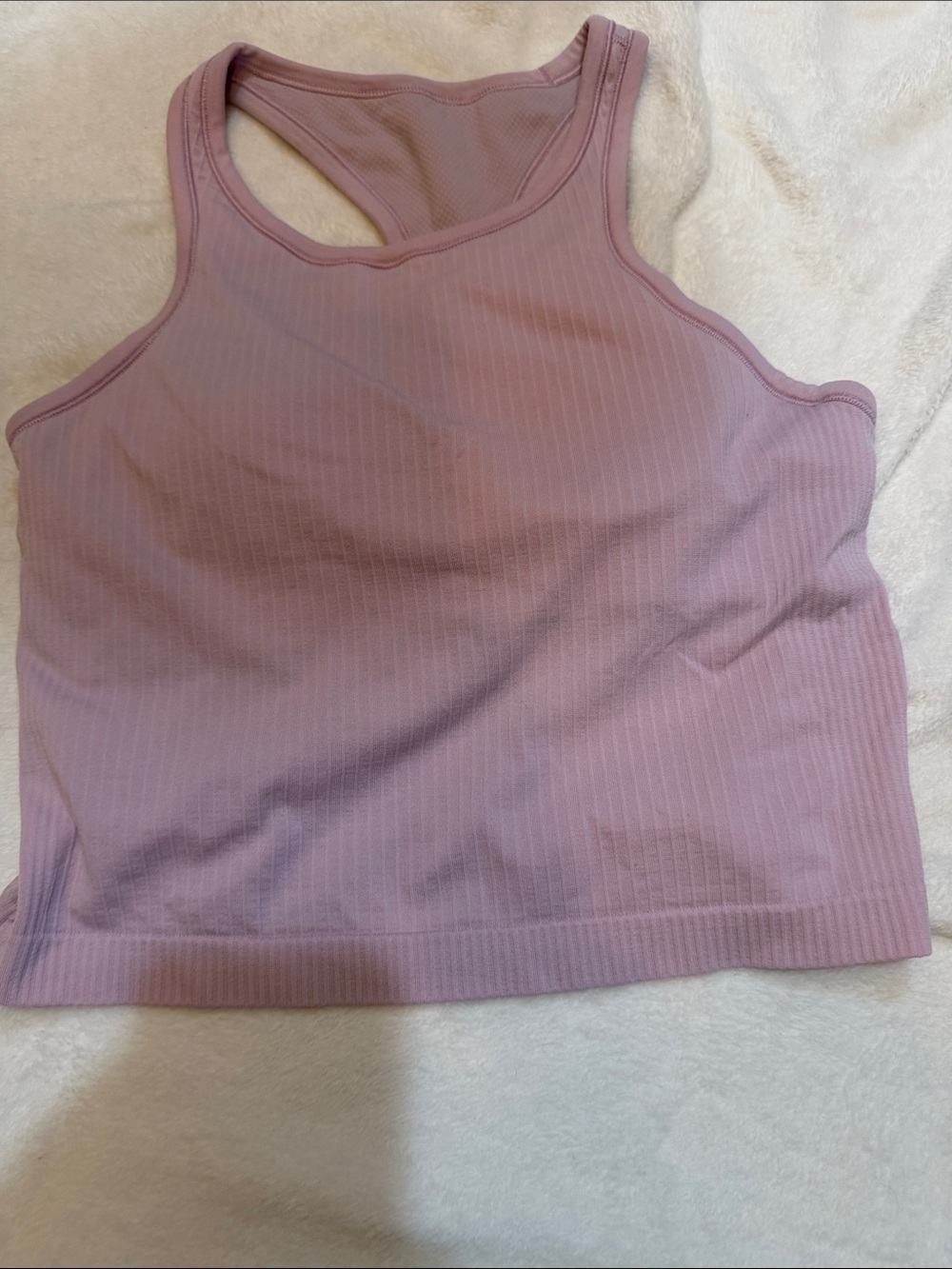 lululemon athletica Light Lavender Ribbed Racerback Tank